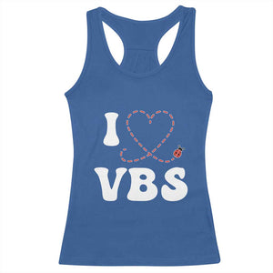 I Love VBS 2025 Racerback Tank Top Vacation Bible School Ladybug VBS Team TS02 Royal Blue Print Your Wear