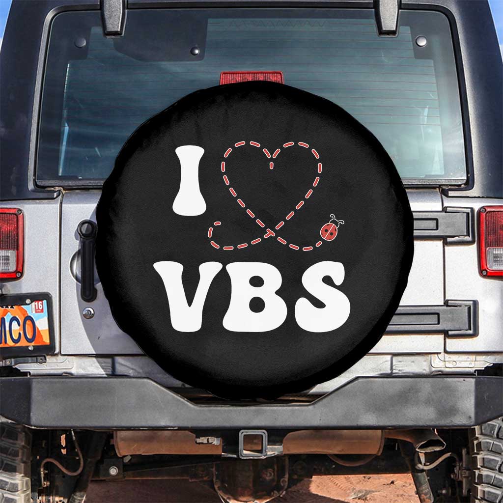 I Love VBS 2025 Spare Tire Cover Vacation Bible School Ladybug VBS Team TS02 No hole Black Print Your Wear