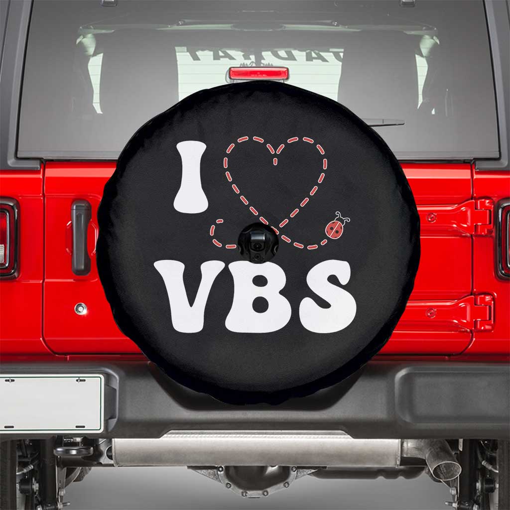 I Love VBS 2025 Spare Tire Cover Vacation Bible School Ladybug VBS Team TS02 Black Print Your Wear