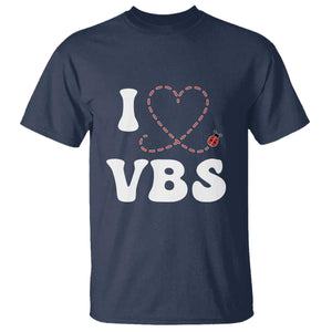 I Love VBS 2025 T Shirt Vacation Bible School Ladybug VBS Team TS02 Navy Print Your Wear