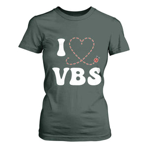 I Love VBS 2025 T Shirt For Women Vacation Bible School Ladybug VBS Team TS02 Dark Forest Green Print Your Wear