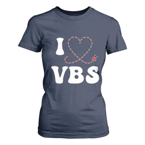 I Love VBS 2025 T Shirt For Women Vacation Bible School Ladybug VBS Team TS02 Navy Print Your Wear