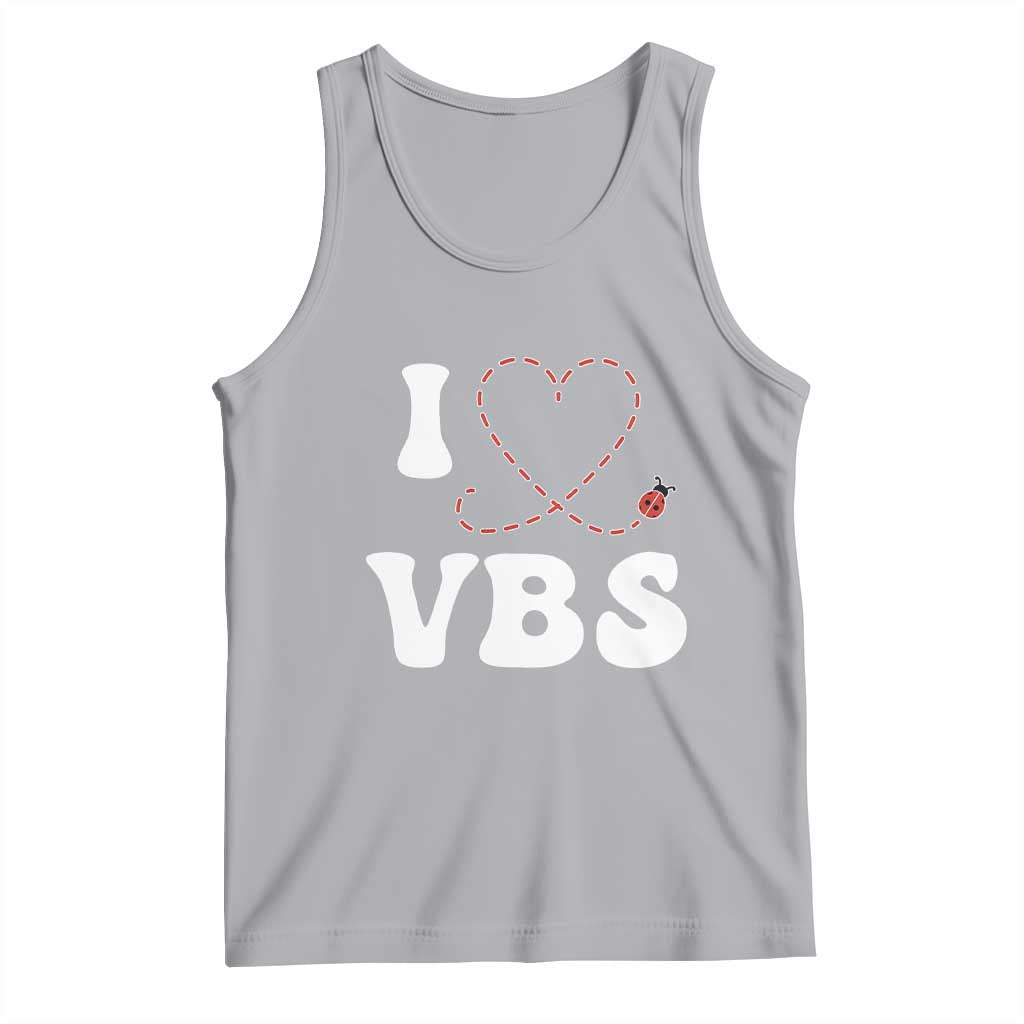 I Love VBS 2025 Tank Top Vacation Bible School Ladybug VBS Team TS02 Athletic Heather Print Your Wear