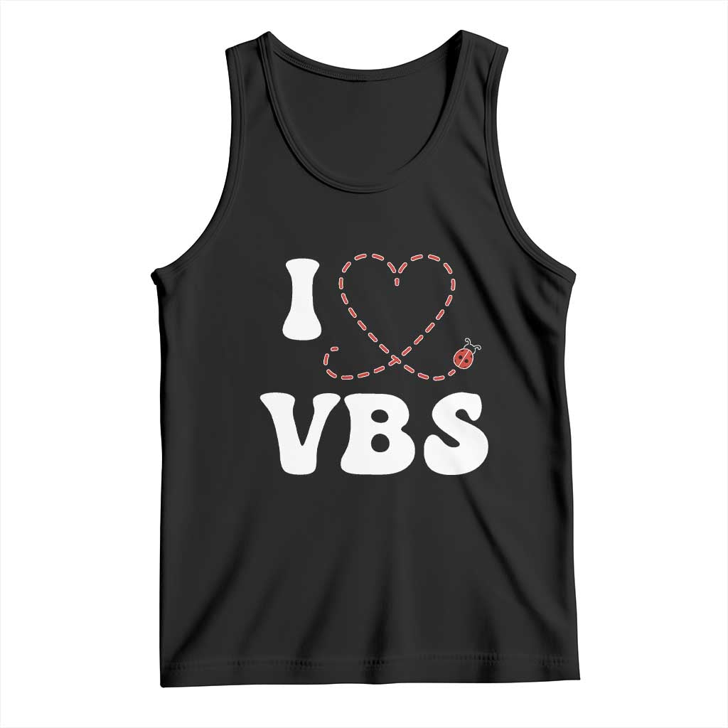 I Love VBS 2025 Tank Top Vacation Bible School Ladybug VBS Team TS02 Black Print Your Wear