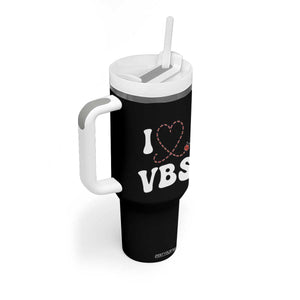 I Love VBS 2025 Tumbler With Handle Vacation Bible School Ladybug VBS Team TS02 Print Your Wear