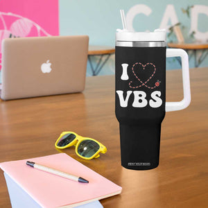 I Love VBS 2025 Tumbler With Handle Vacation Bible School Ladybug VBS Team TS02 Print Your Wear