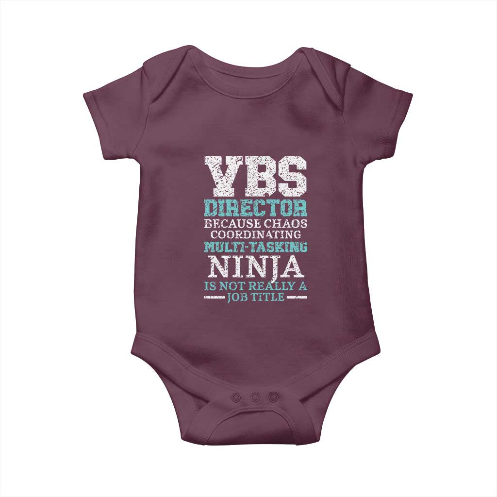 VBS Director Baby Onesie Vacation Bible School Christian Teacher TS02 Maroon Print Your Wear