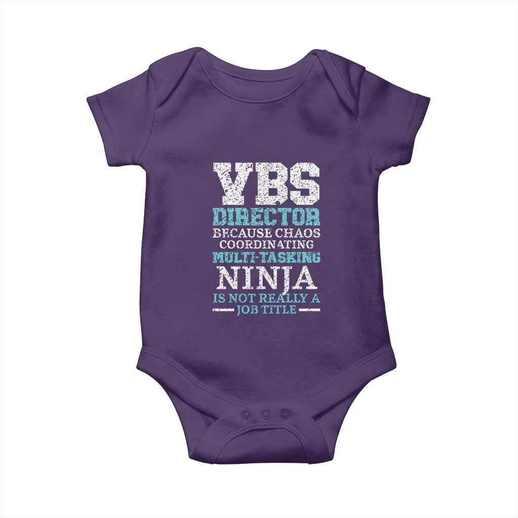 VBS Director Baby Onesie Vacation Bible School Christian Teacher TS02 Purple Print Your Wear