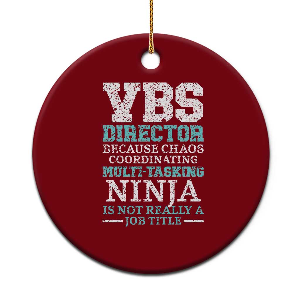 VBS Director Ceramic Ornament Vacation Bible School Christian Teacher TS02 1pc Red Print Your Wear