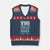 VBS Director V-Neck Knit Sweater Vest Vacation Bible School Christian Teacher TS02 Navy Red Print Your Wear