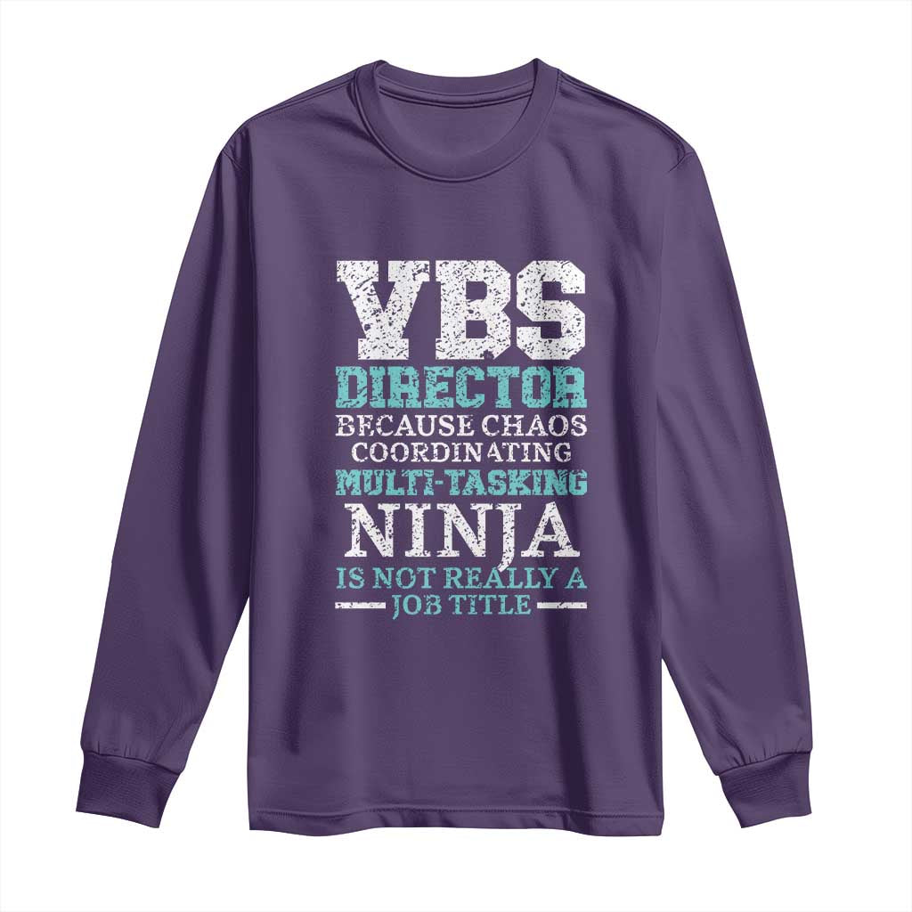 VBS Director Long Sleeve Shirt Vacation Bible School Christian Teacher TS02 Purple Print Your Wear