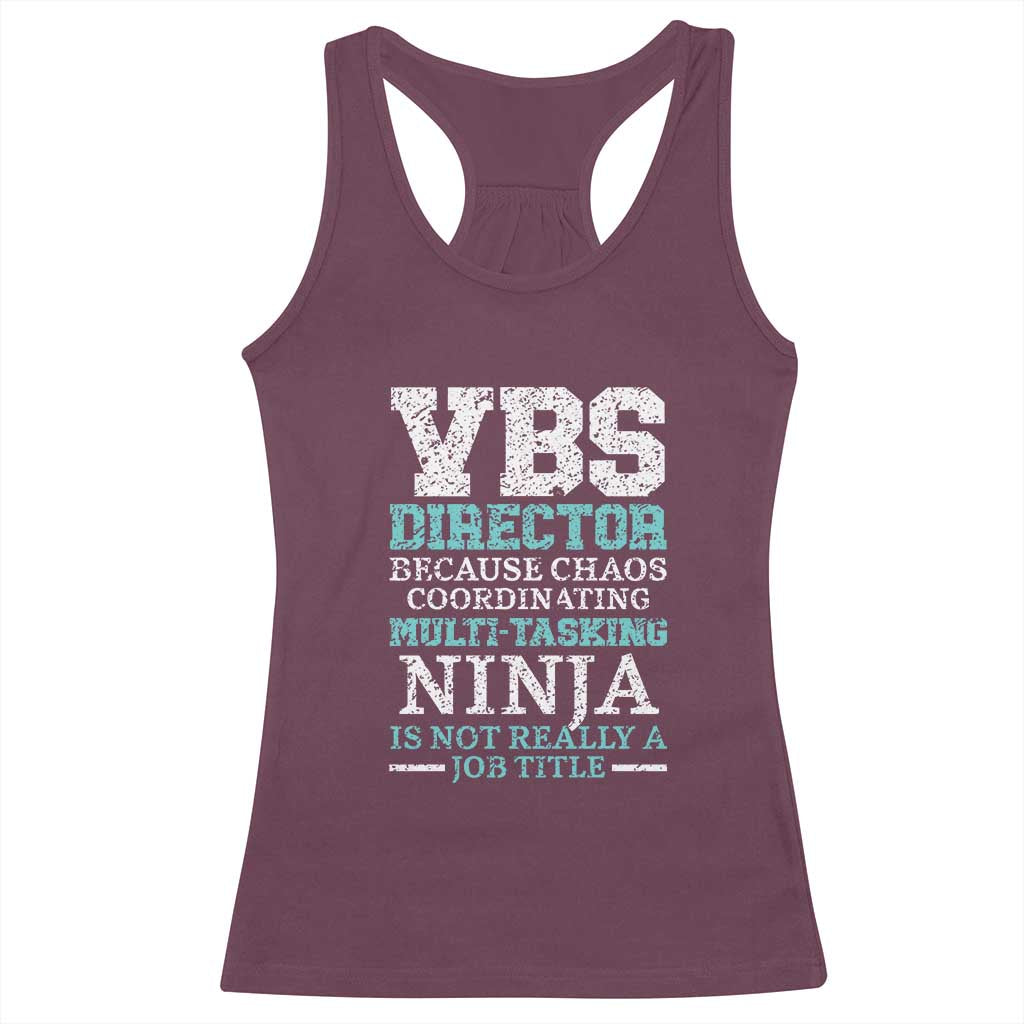 VBS Director Racerback Tank Top Vacation Bible School Christian Teacher TS02 Maroon Print Your Wear