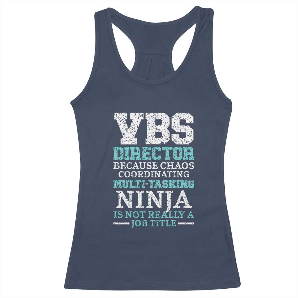 VBS Director Racerback Tank Top Vacation Bible School Christian Teacher TS02 Navy Print Your Wear