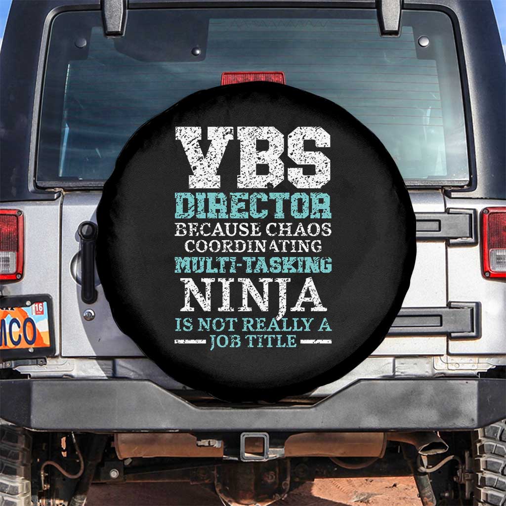 VBS Director Spare Tire Cover Vacation Bible School Christian Teacher TS02 No hole Black Print Your Wear