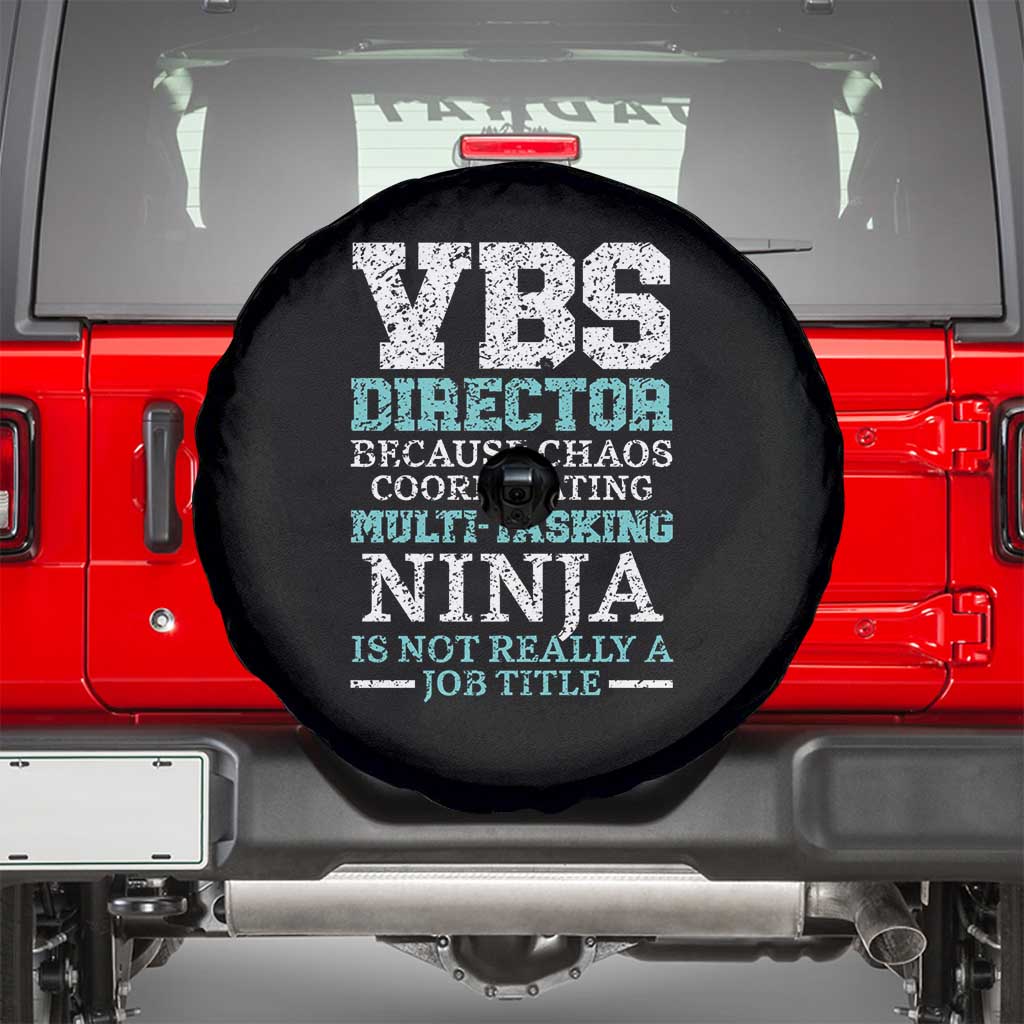 VBS Director Spare Tire Cover Vacation Bible School Christian Teacher TS02 Black Print Your Wear