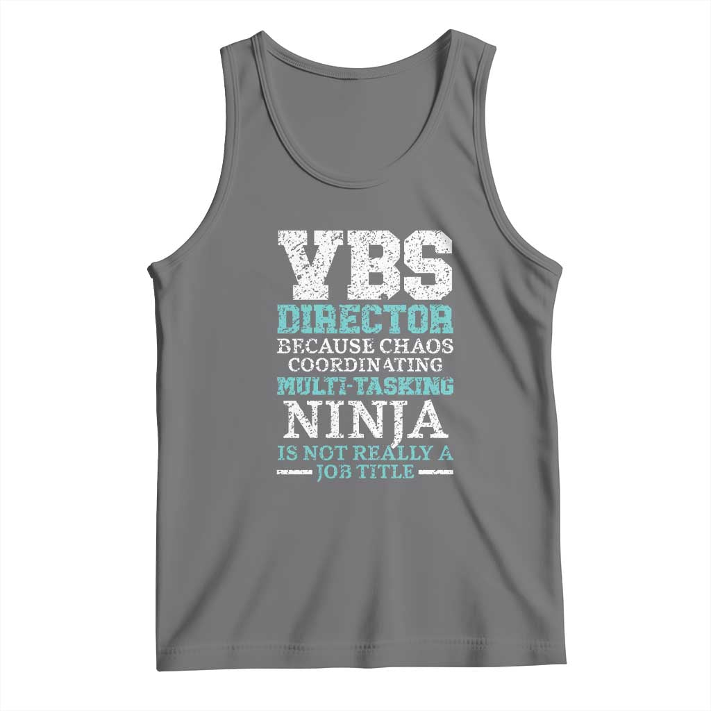 VBS Director Tank Top Vacation Bible School Christian Teacher TS02 Black Heather Print Your Wear