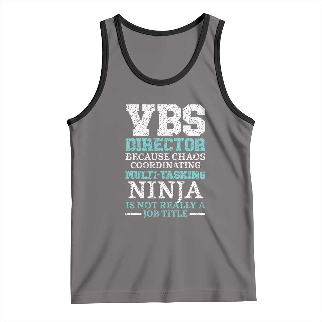 VBS Director Tank Top Vacation Bible School Christian Teacher TS02 Deep Heather Black Print Your Wear