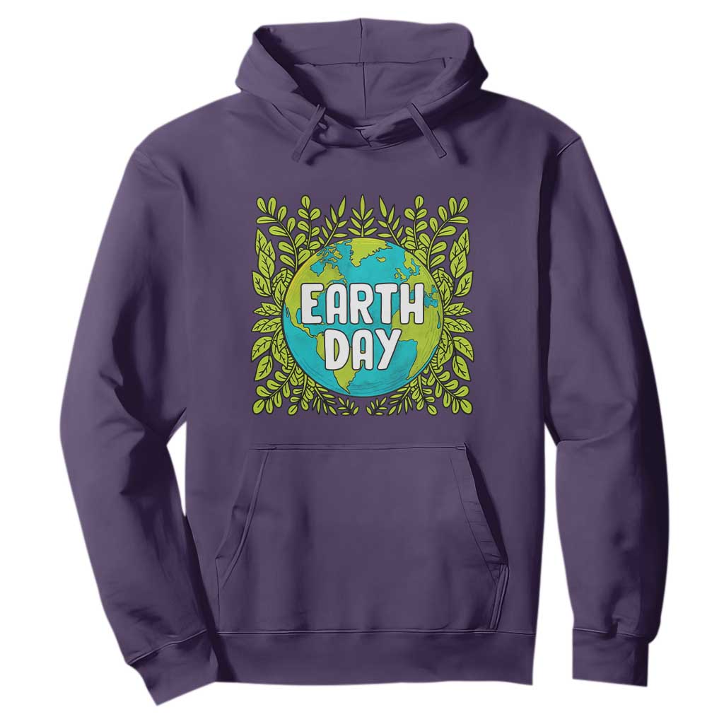 Earth Day Hoodie Celebrate Earth Day Go Green Go Planet Plant More Trees TS02 Purple Printyourwear