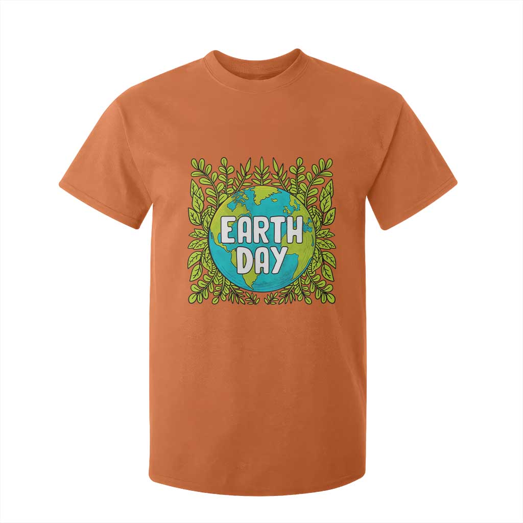 Earth Day T Shirt For Kid Celebrate Earth Day Go Green Go Planet Plant More Trees TS02 Orange Printyourwear