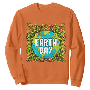 Earth Day Sweatshirt Celebrate Earth Day Go Green Go Planet Plant More Trees TS02 Orange Printyourwear