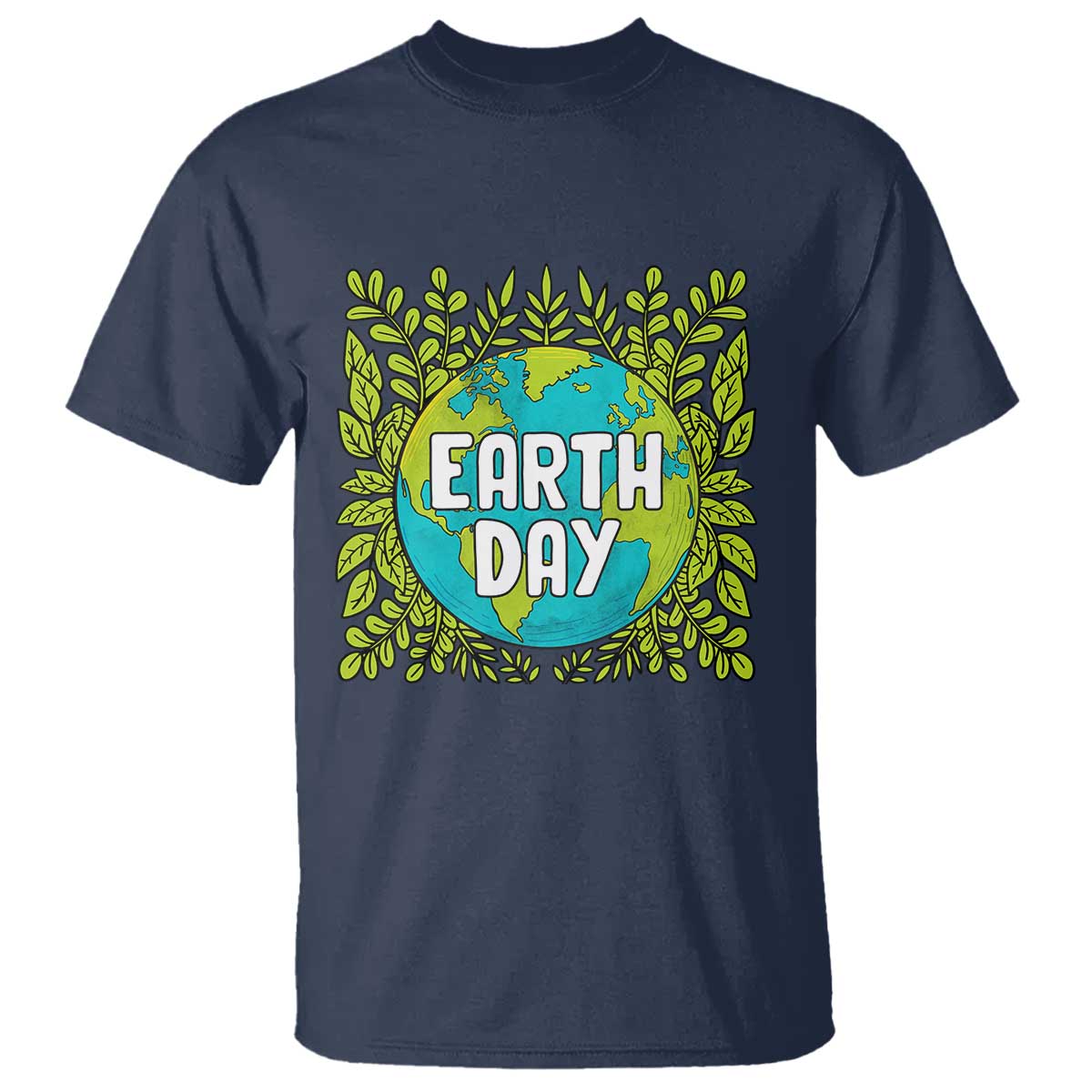 Earth Day T Shirt Celebrate Earth Day Go Green Go Planet Plant More Trees TS02 Navy Printyourwear
