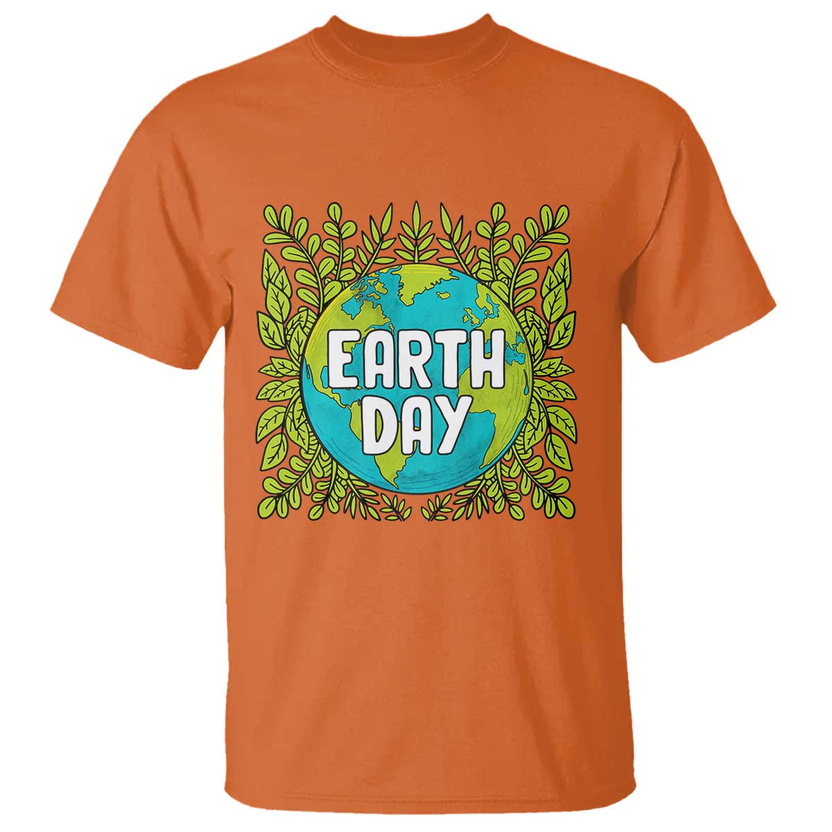 Earth Day T Shirt Celebrate Earth Day Go Green Go Planet Plant More Trees TS02 Orange Printyourwear