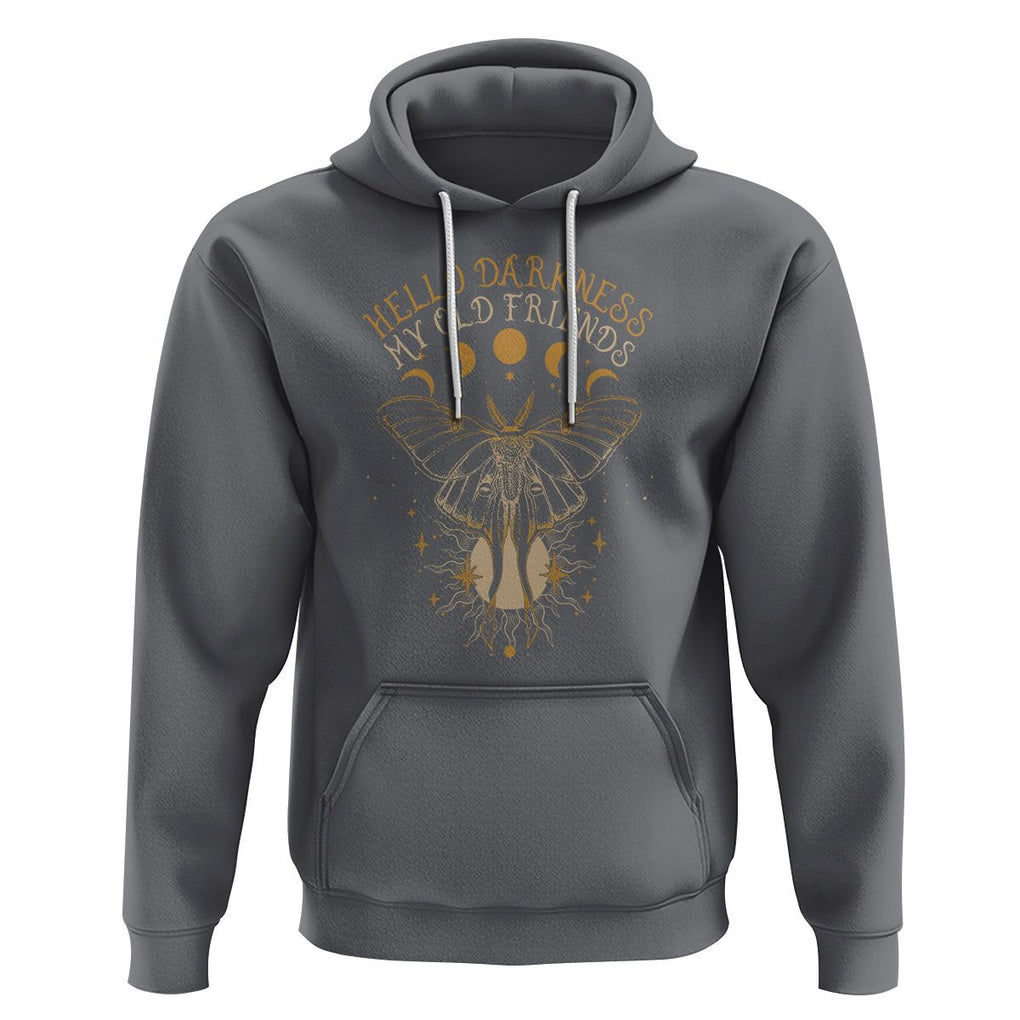 Moth Hoodie Hello Darkness My Old Friend Sound Of Silence Starry Luna Moth Actias Luna Mystic Alchemy Moth Spirit Animal Celestial Shirt for Women, Moth T-shirt, Spiritual Shirt, TS02 Charcoal Printyourwear