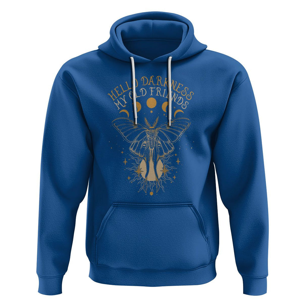 Moth Hoodie Hello Darkness My Old Friend Sound Of Silence Starry Luna Moth Actias Luna Mystic Alchemy Moth Spirit Animal Celestial Shirt for Women, Moth T-shirt, Spiritual Shirt, TS02 Royal Blue Printyourwear