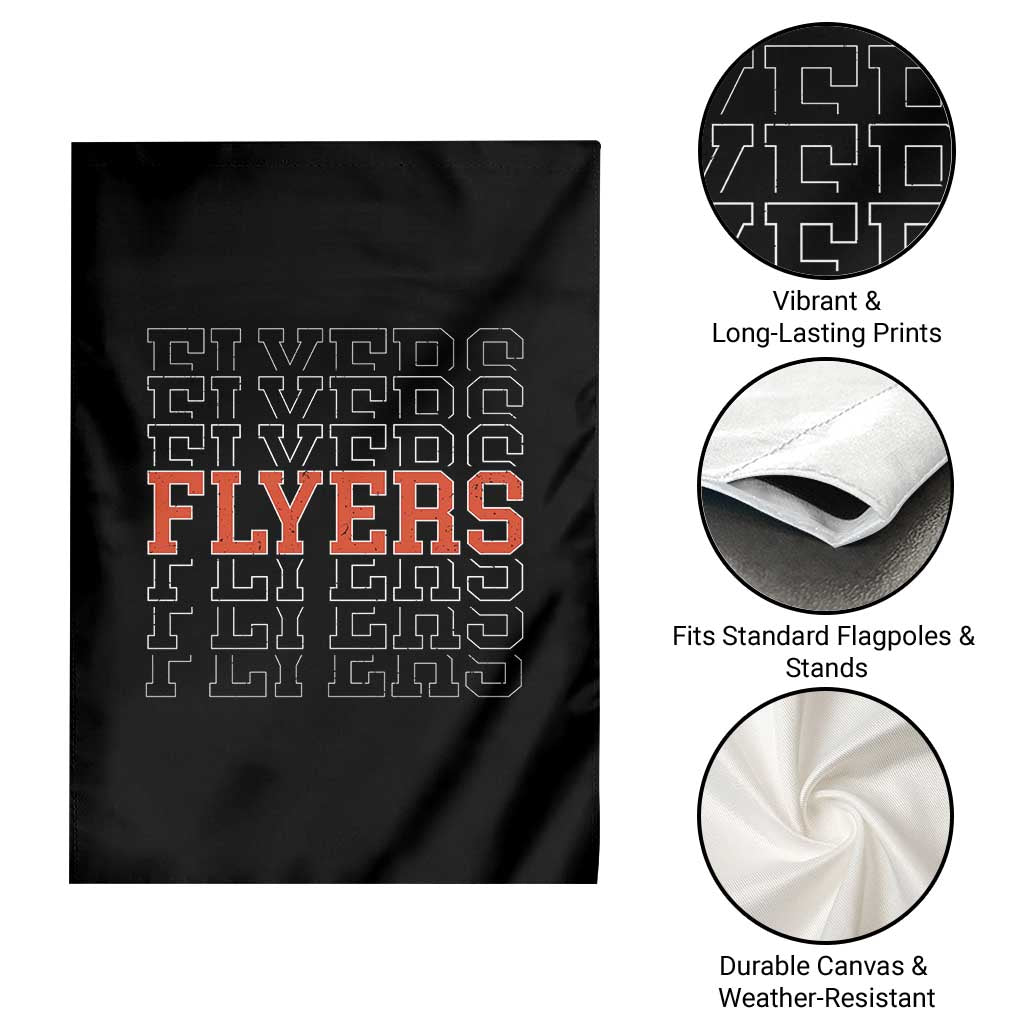 Retro Flyers Name Script Style Garden Flag Vintage Distressed Graphic Sports Fan Pride TS02 Print Your Wear