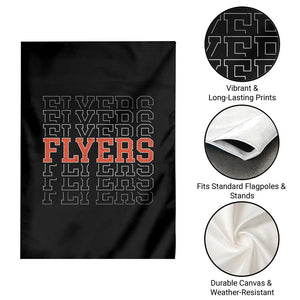 Retro Flyers Name Script Style Garden Flag Vintage Distressed Graphic Sports Fan Pride TS02 Print Your Wear