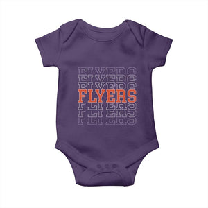 Retro Flyers Name Script Style Baby Onesie Vintage Distressed Graphic Sports Fan Pride TS02 Purple Print Your Wear