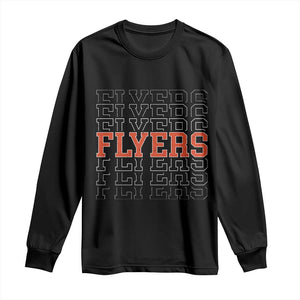 Retro Flyers Name Script Style Long Sleeve Shirt Vintage Distressed Graphic Sports Fan Pride TS02 Black Print Your Wear