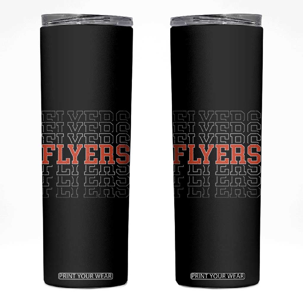 Retro Flyers Name Script Style Skinny Tumbler Vintage Distressed Graphic Sports Fan Pride TS02 Black Print Your Wear