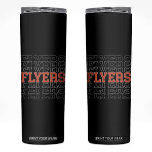Retro Flyers Name Script Style Skinny Tumbler Vintage Distressed Graphic Sports Fan Pride TS02 Black Print Your Wear