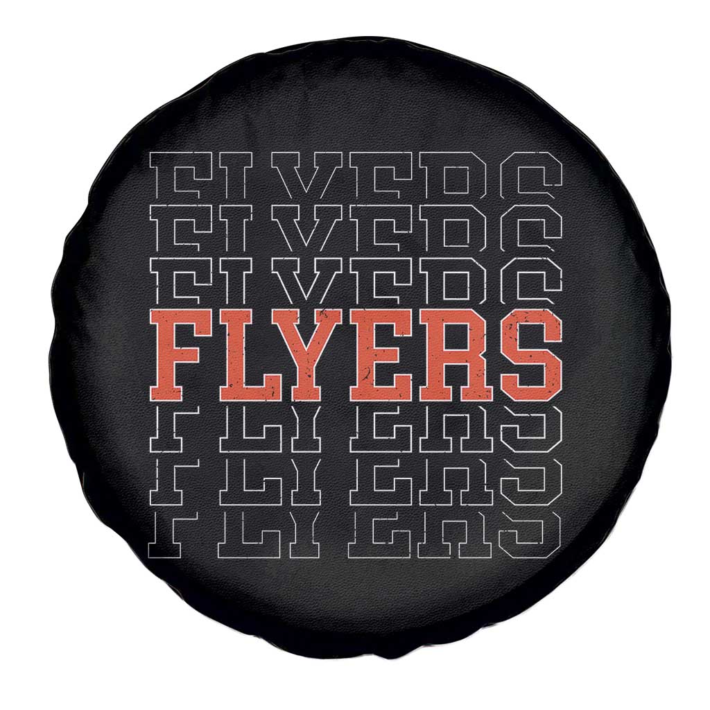 Retro Flyers Name Script Style Spare Tire Cover Vintage Distressed Graphic Sports Fan Pride TS02 Print Your Wear