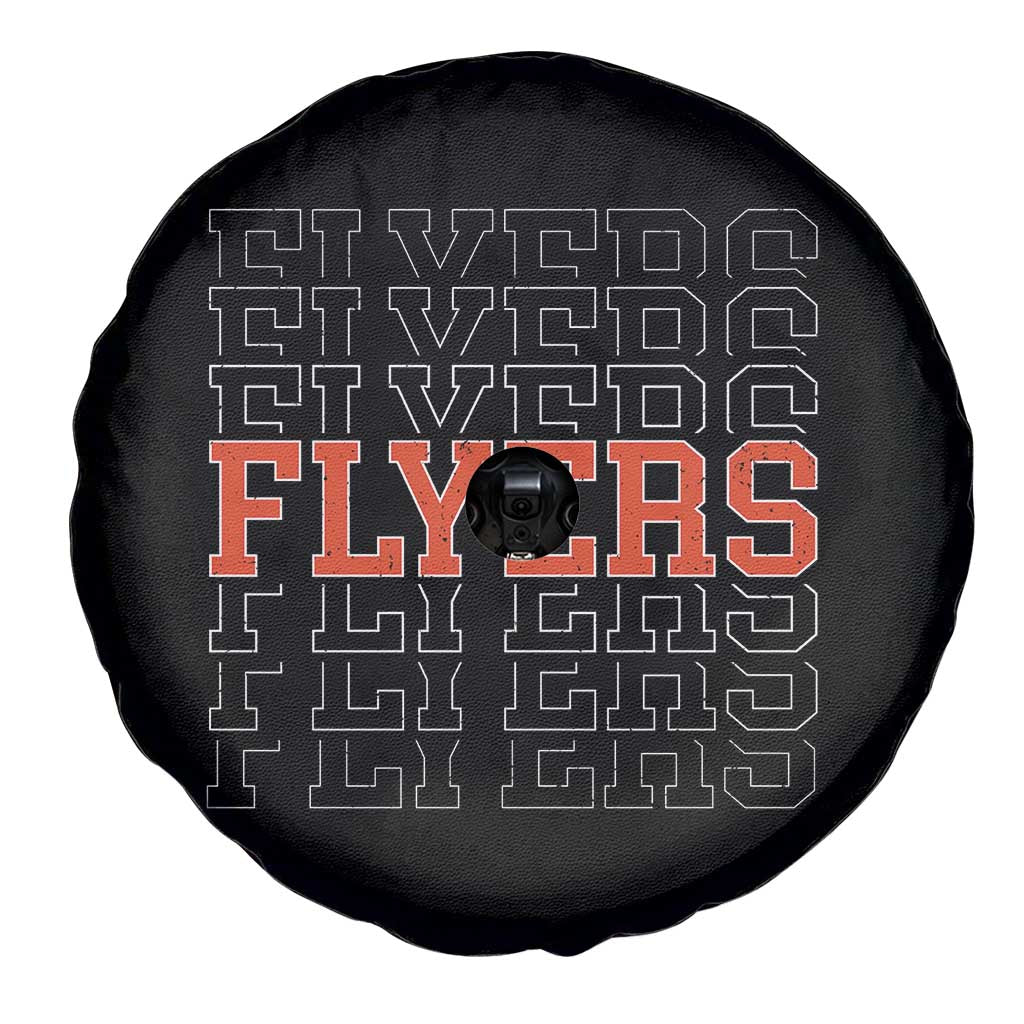 Retro Flyers Name Script Style Spare Tire Cover Vintage Distressed Graphic Sports Fan Pride TS02 Print Your Wear