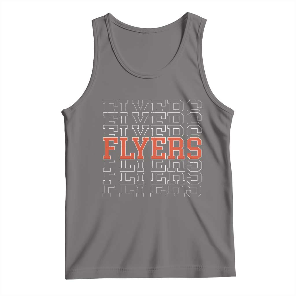 Retro Flyers Name Script Style Tank Top Vintage Distressed Graphic Sports Fan Pride TS02 Deep Heather Print Your Wear