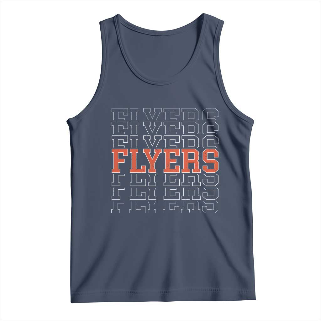 Retro Flyers Name Script Style Tank Top Vintage Distressed Graphic Sports Fan Pride TS02 Navy Print Your Wear