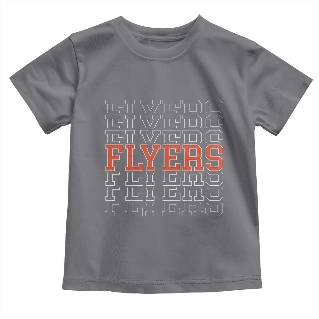 Retro Flyers Name Script Style Toddler T Shirt Vintage Distressed Graphic Sports Fan Pride TS02 Charcoal Print Your Wear