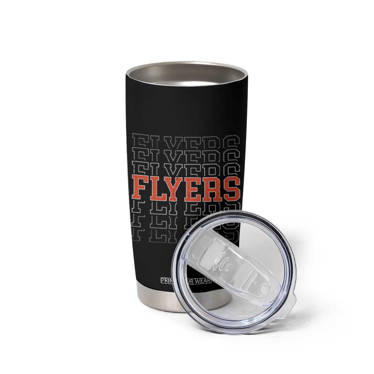 Retro Flyers Name Script Style Tumbler Cup Vintage Distressed Graphic Sports Fan Pride TS02 Print Your Wear