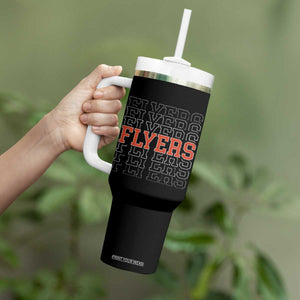 Retro Flyers Name Script Style Tumbler With Handle Vintage Distressed Graphic Sports Fan Pride TS02 Print Your Wear