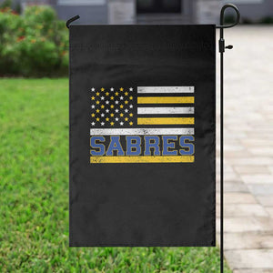 Retro Patriotic Sabres Name Pride American Flag Garden Flag Distressed Sports Fan Graphic TS02 Print Your Wear