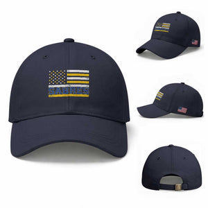 Retro Patriotic Sabres Name Pride American Flag Baseball Cap Distressed Sports Fan Graphic TS02 Baseball Cap Universal Fit Navy Print Your Wear