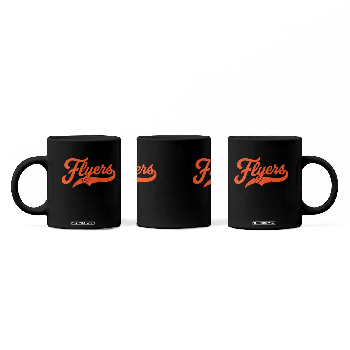 Vintage Flyers Name Script Style Coffee Mug Retro Distressed Tailgate Spirit Sports Fan TS02 Print Your Wear