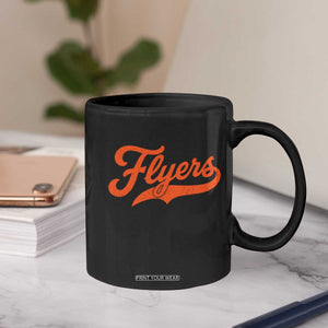 Vintage Flyers Name Script Style Coffee Mug Retro Distressed Tailgate Spirit Sports Fan TS02 Print Your Wear
