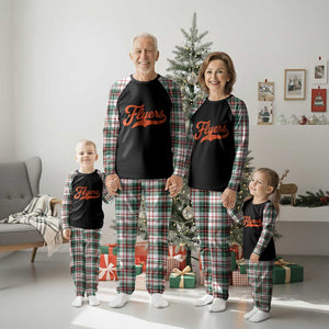 Vintage Flyers Name Script Style Plaid Pajama Set Retro Distressed Tailgate Spirit Sports Fan TS02 Christmas Plaid Print Your Wear