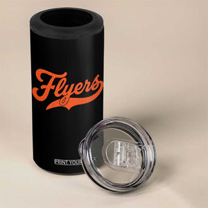 Vintage Flyers Name Script Style 4 in 1 Can Cooler Tumbler Retro Distressed Tailgate Spirit Sports Fan TS02 Print Your Wear
