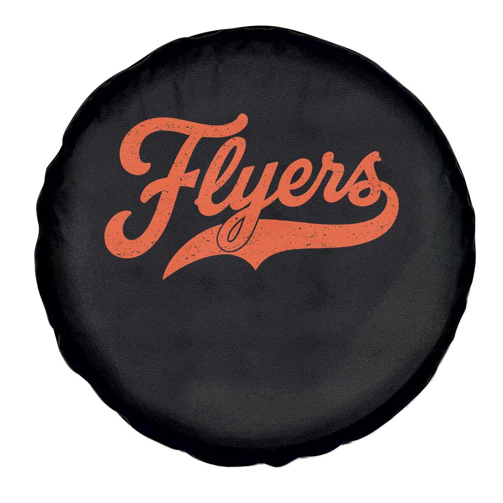Vintage Flyers Name Script Style Spare Tire Cover Retro Distressed Tailgate Spirit Sports Fan TS02 Print Your Wear