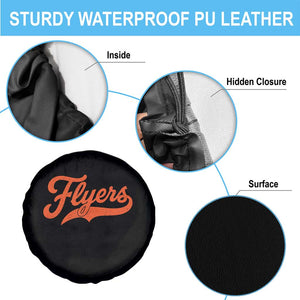 Vintage Flyers Name Script Style Spare Tire Cover Retro Distressed Tailgate Spirit Sports Fan TS02 Print Your Wear
