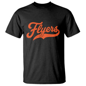 Vintage Flyers Name Script Style T Shirt Retro Distressed Tailgate Spirit Sports Fan TS02 Black Print Your Wear